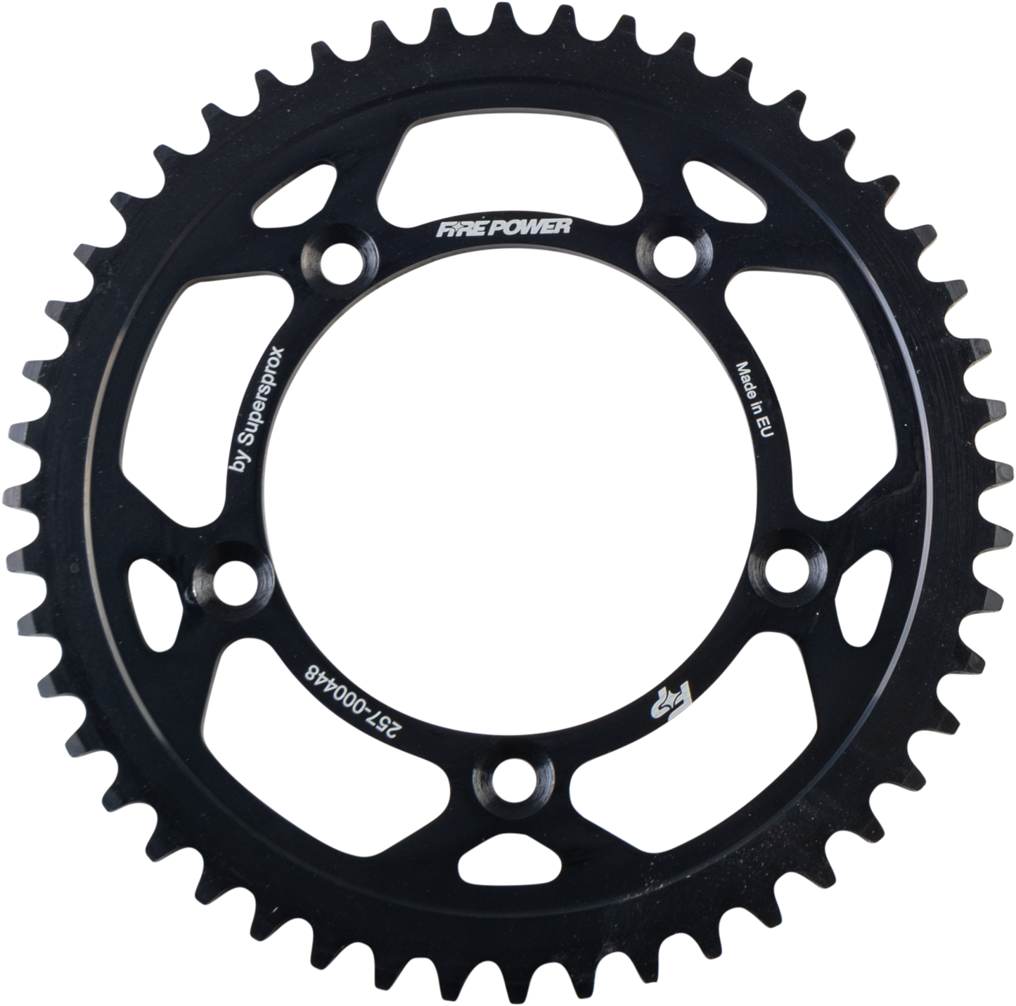 FIRE POWER FPS - 4 - 48 - BLK Rear Steel Sprocket for Gas - Gas Mc 65 (2021 - 2024) - 48 Teeth, Black Finish - Kelly Motorsports