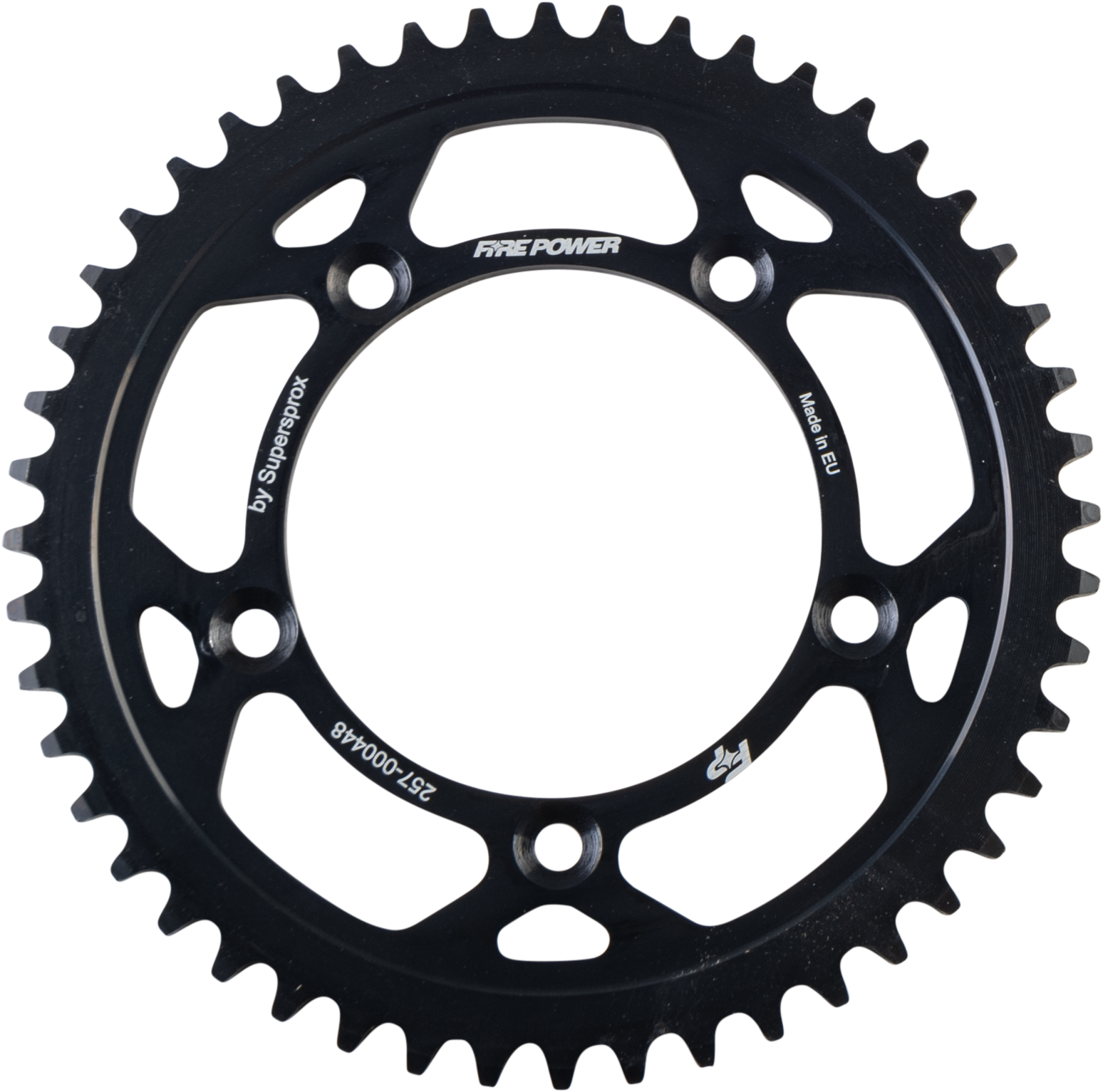 FIRE POWER FPS - 4 - 48 - BLK Rear Steel Sprocket for Gas - Gas Mc 65 (2021 - 2024) - 48 Teeth, Black Finish - Kelly Motorsports
