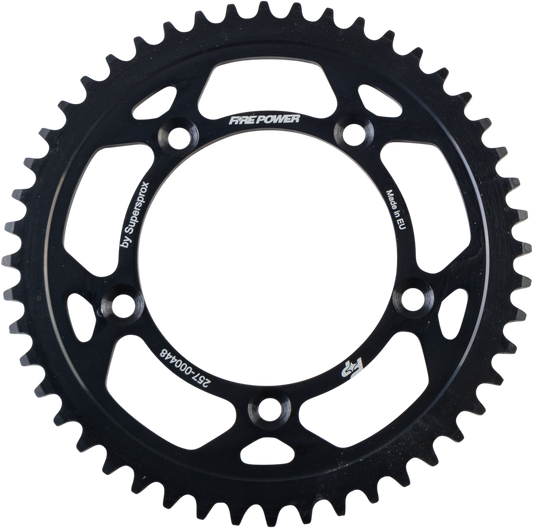 FIRE POWER FPS - 4 - 48 - BLK Rear Steel Sprocket for Gas - Gas Mc 65 (2021 - 2024) - 48 Teeth, Black Finish - Kelly Motorsports