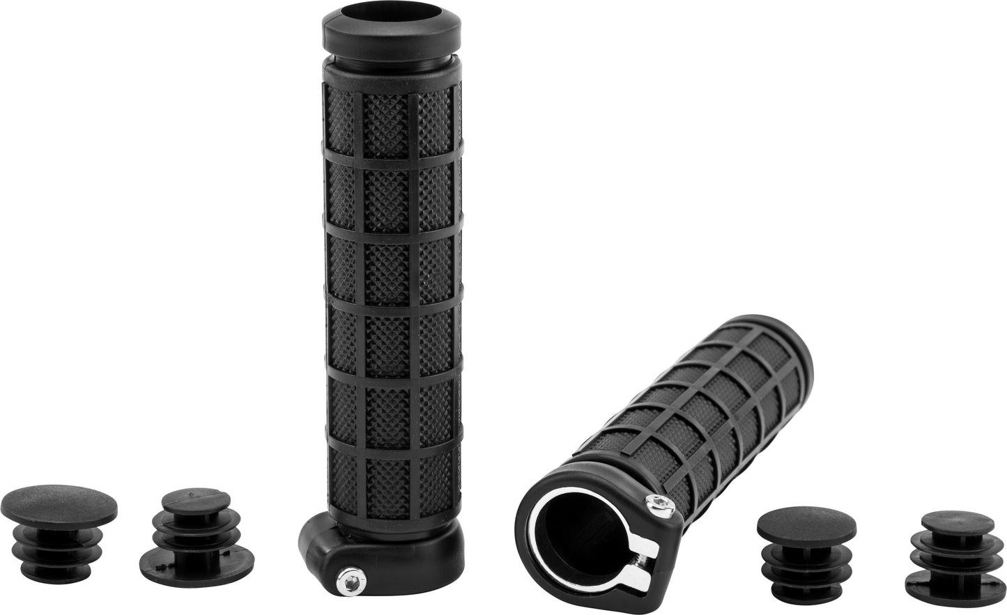 Fire Power Grip Lock Grips Black/Black for 7/8 - Inch Handlebars – Model 01120731A - Kelly Motorsports