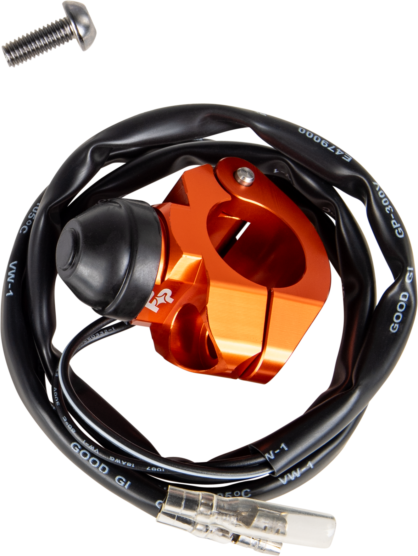Fire Power Kill Switch Single Bolt Clamp Orange - Part Number KS - 02 ORANGE - Kelly Motorsports