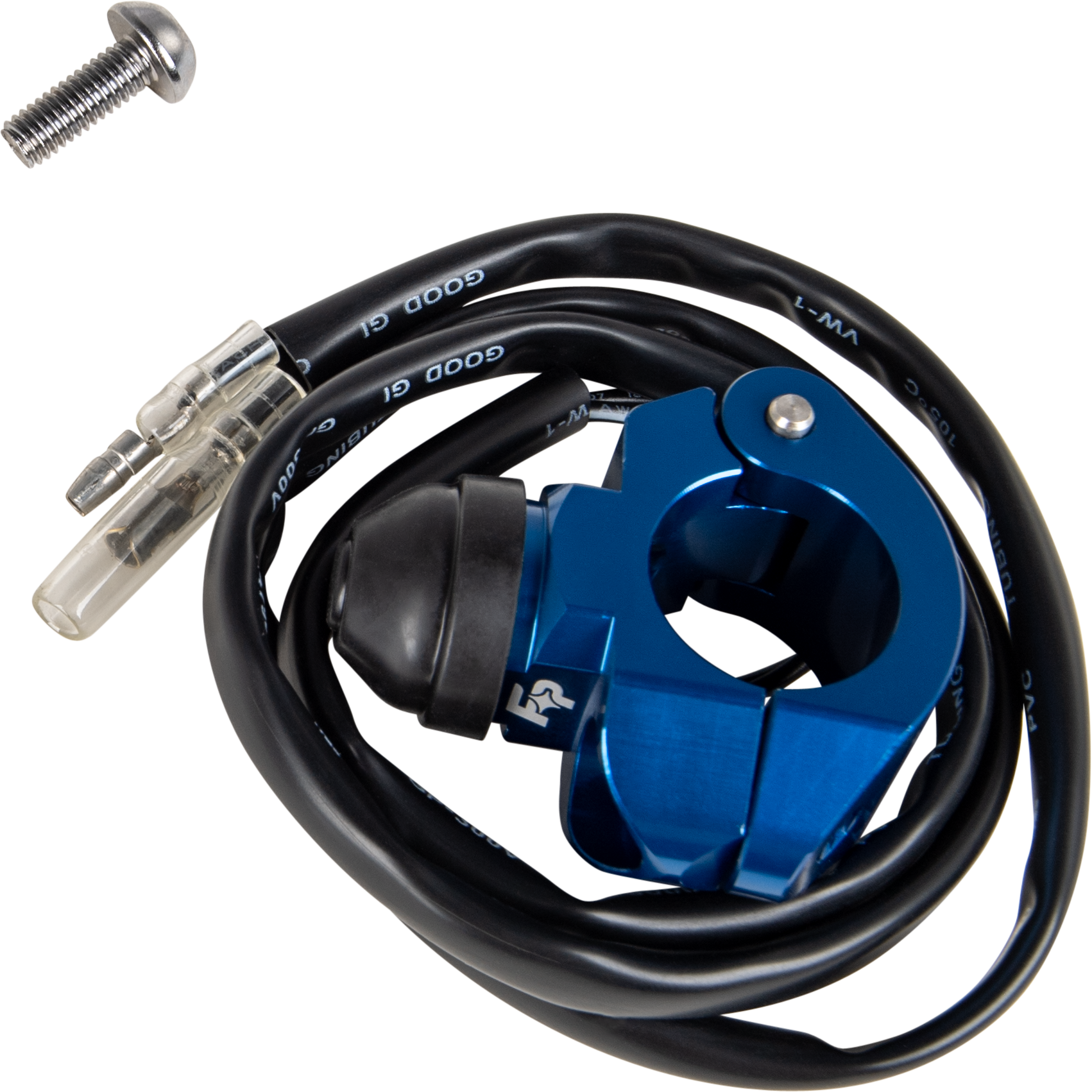 Fire Power KS - 02 Blue Kill Switch with Single Bolt Clamp Mount - Kelly Motorsports