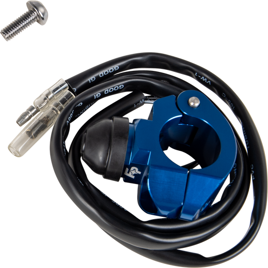 Fire Power KS - 02 Blue Kill Switch with Single Bolt Clamp Mount - Kelly Motorsports