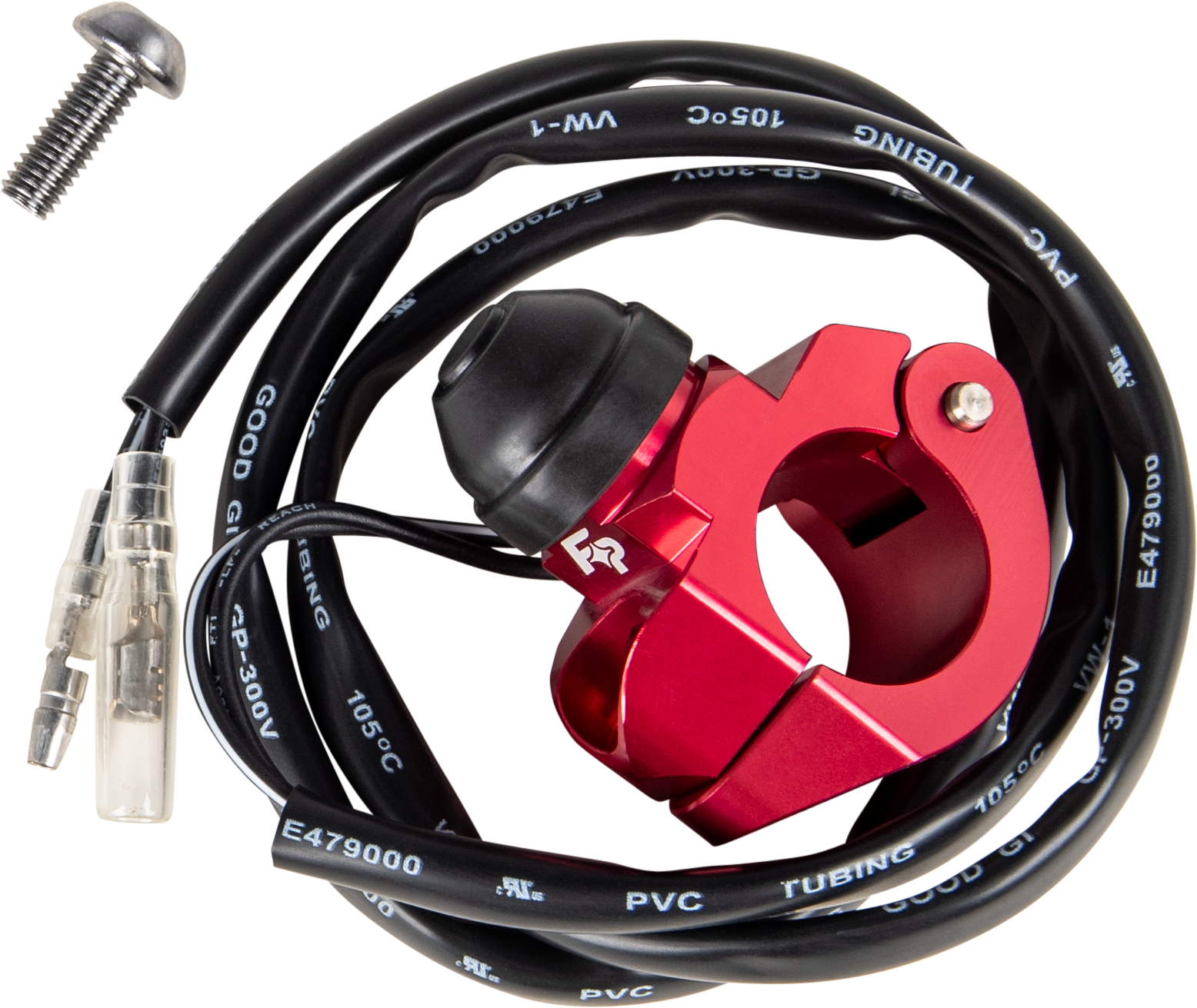 FIRE POWER KS - 02 RED Kill Switch with Single Bolt Clamp - Red - Kelly Motorsports