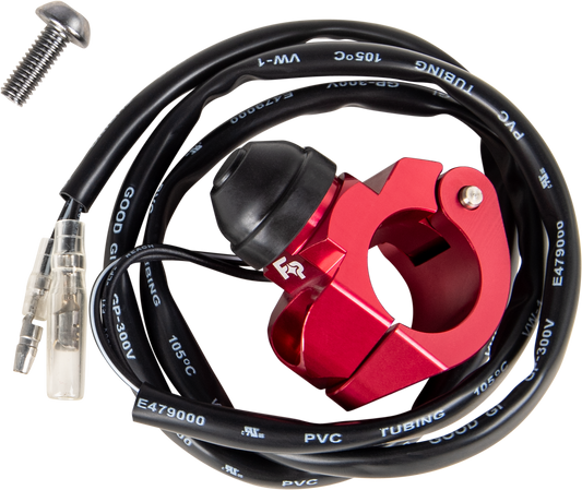 FIRE POWER KS - 02 RED Kill Switch with Single Bolt Clamp - Red - Kelly Motorsports
