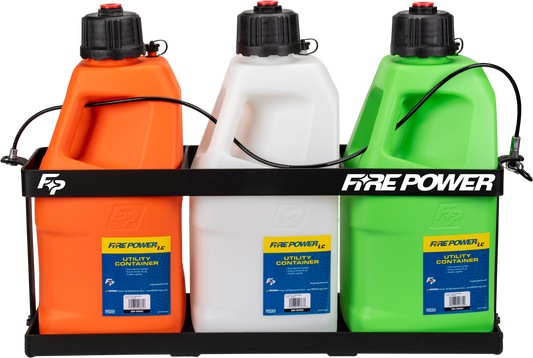 Fire Power LC 5 Gallon Utility 3 - Jug Rack for Trailers and Containers - Kelly Motorsports
