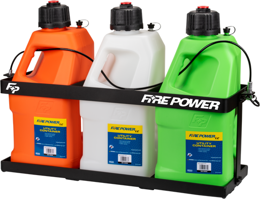 Fire Power LC 5 Gallon Utility 3 - Jug Rack for Trailers and Containers - Kelly Motorsports