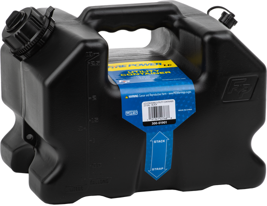 Fire Power LCS Stackable 2.5 Gallon Fuel Container - Black - Kelly Motorsports