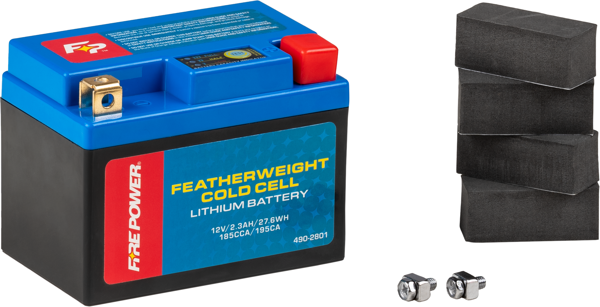 Fire Power Lithium Battery Cold Cell 185 CCA HJTZ7S - FP - B - C for Cold Weather Applications - Kelly Motorsports