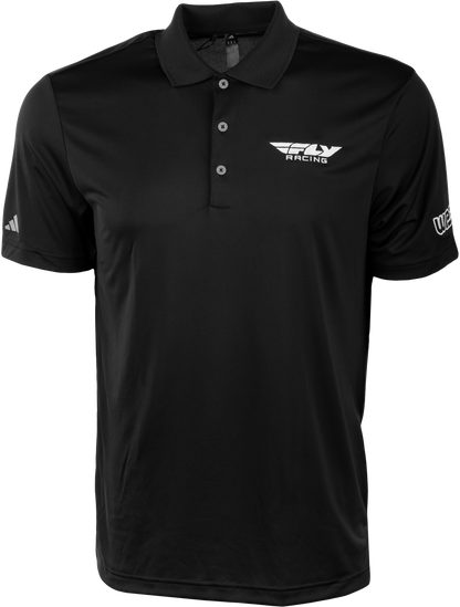 Fire Power Men's Classic Fit Polo Shirt Black/White 99 - 7148 - Kelly Motorsports