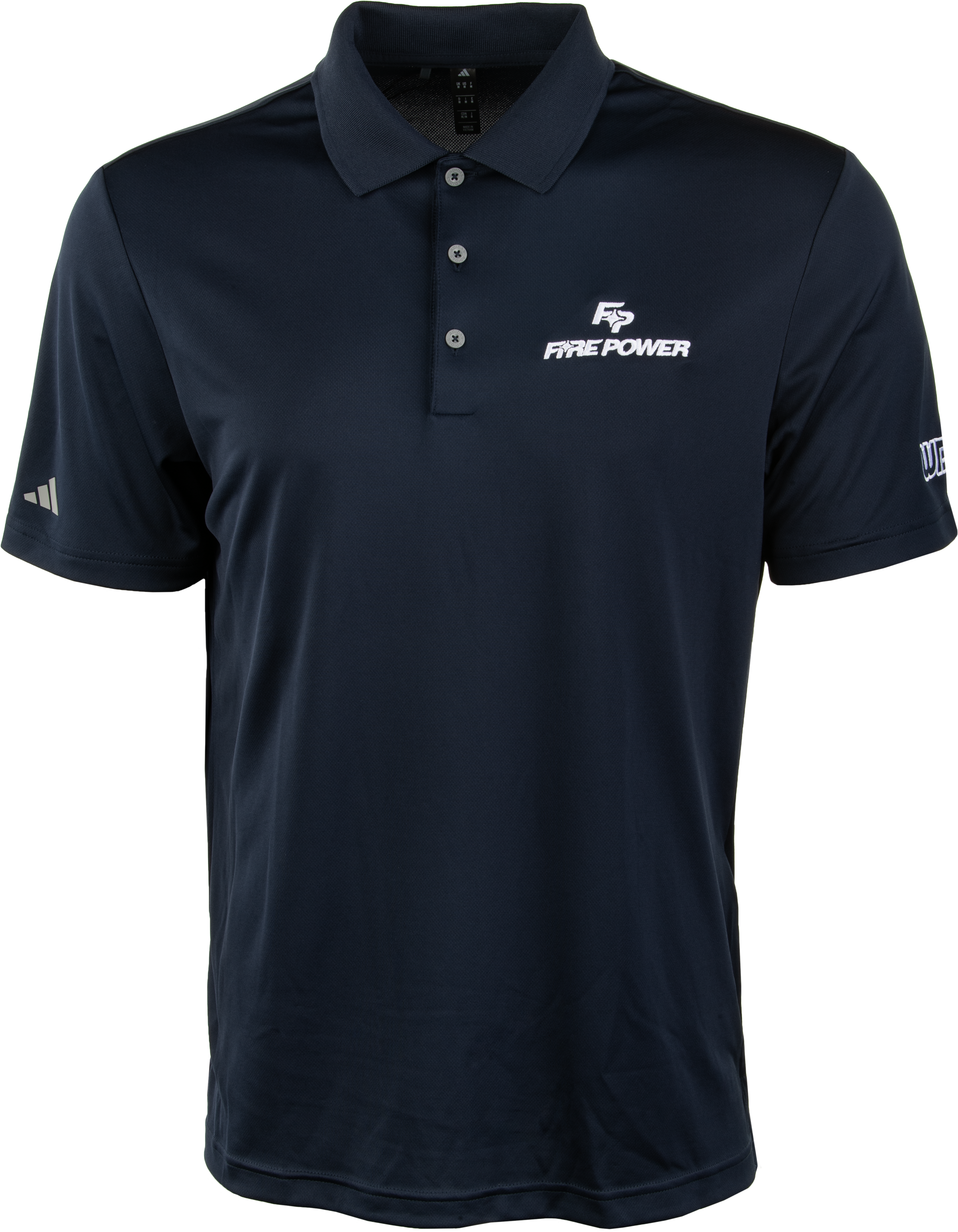 Fire Power Men's Classic Fit Polo Shirt Navy/White 99 - 7149 - Kelly Motorsports