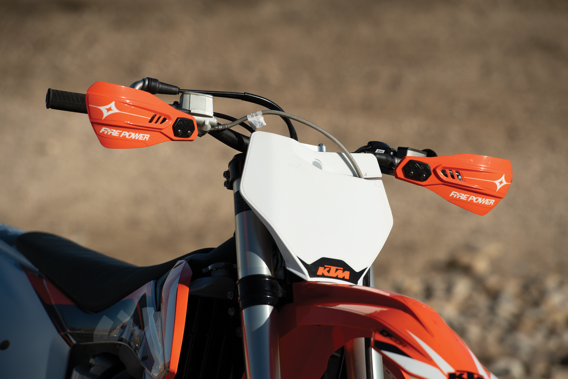 FIRE POWER Open Handguard Orange - Lightweight Composite Motorcycle Hand Shield - Kelly Motorsports