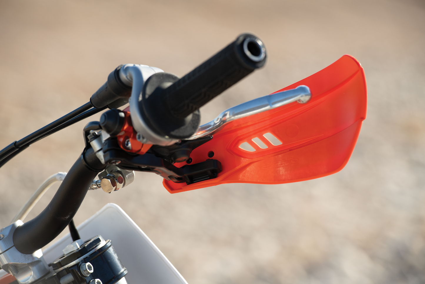 FIRE POWER Open Handguard Orange - Lightweight Composite Motorcycle Hand Shield - Kelly Motorsports