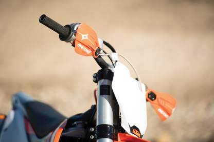 FIRE POWER Open Handguard Orange - Lightweight Composite Motorcycle Hand Shield - Kelly Motorsports