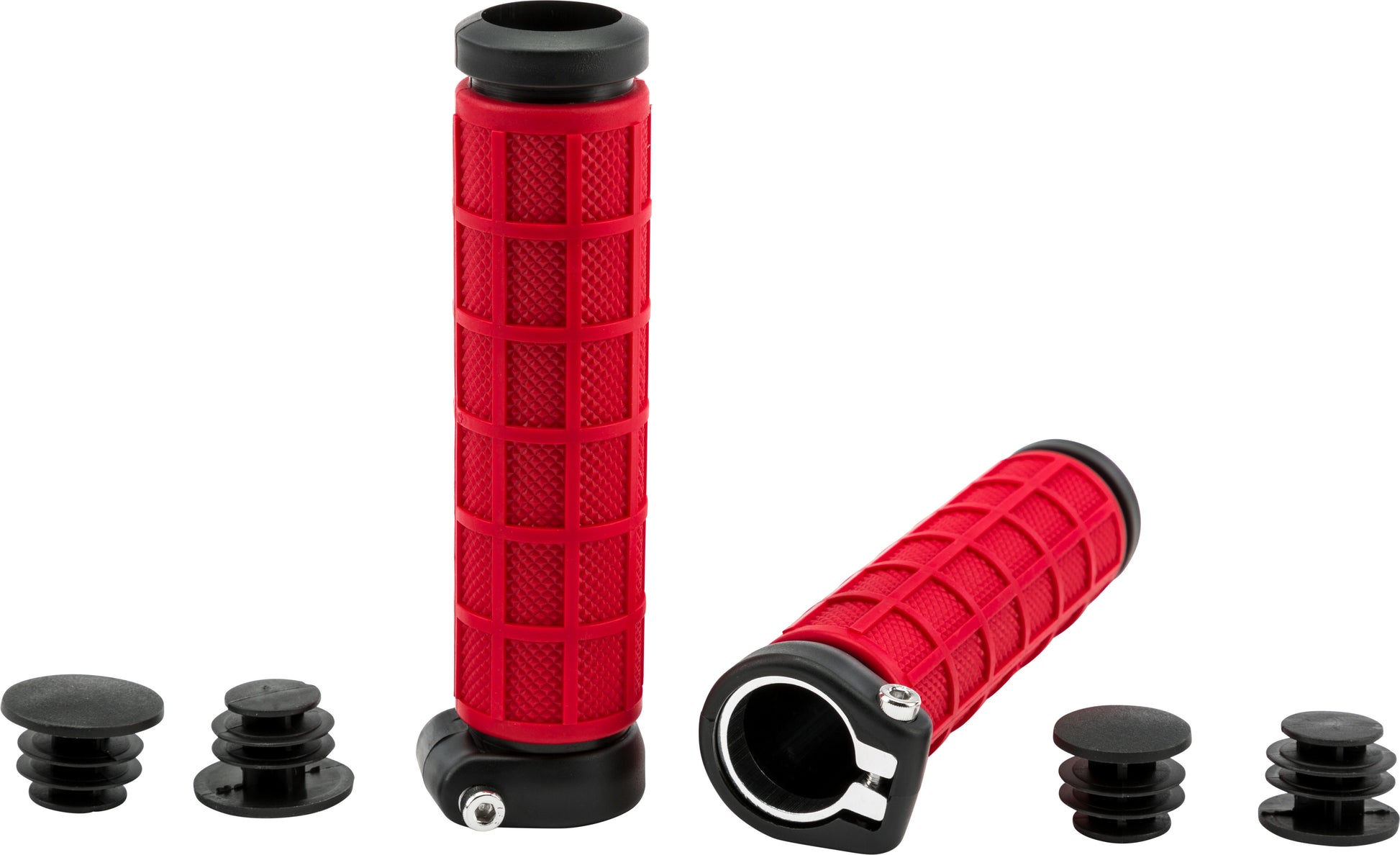 Fire Power Part 1120733 Grip Lock Grips Red/Black for 7/8 - Inch Handlebars - Kelly Motorsports