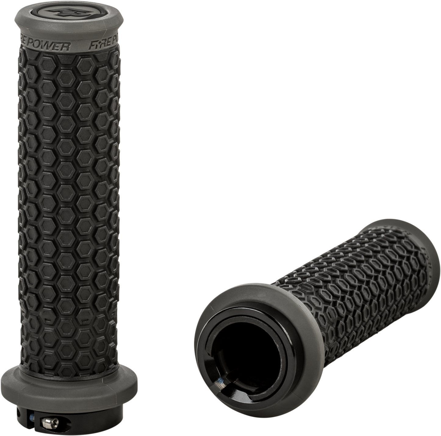 Fire Power Pilot ATV Lock - On Grips Black and Gray - Model 24 - 0109 - Kelly Motorsports