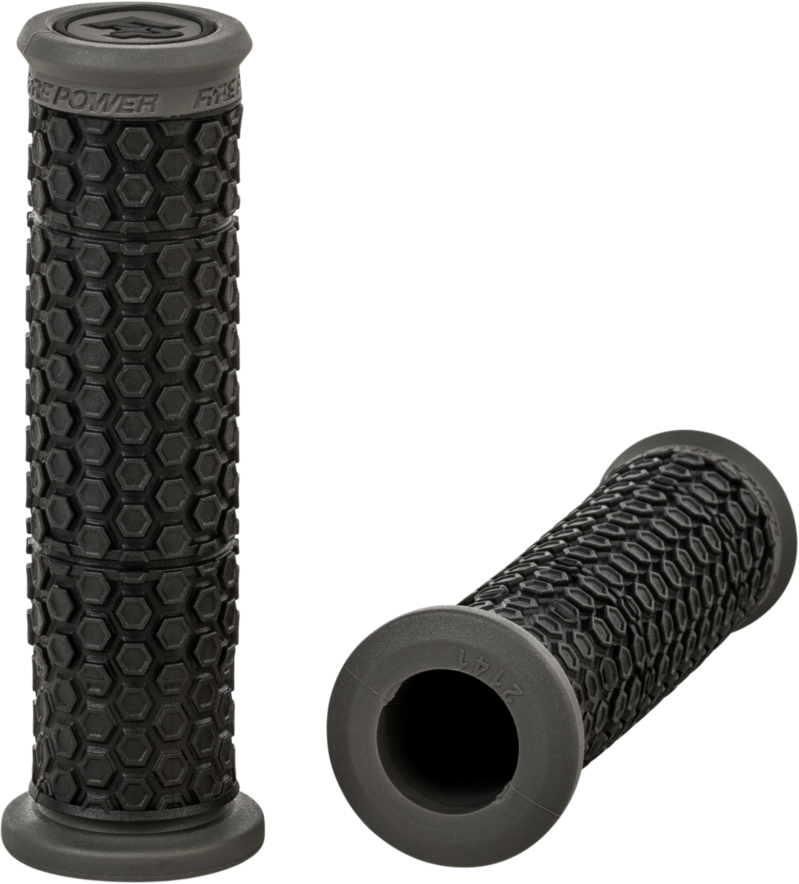 Fire Power Pilot ATV Standard Grips Black/Gray – Durable Offroad Hand Grips with Comfort and Control - Kelly Motorsports
