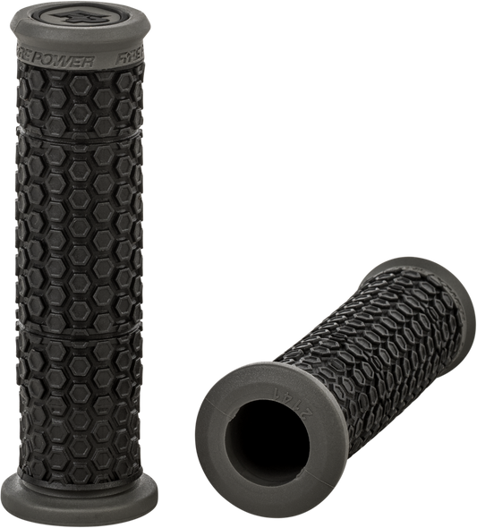 Fire Power Pilot ATV Standard Grips Black/Gray – Durable Offroad Hand Grips with Comfort and Control - Kelly Motorsports