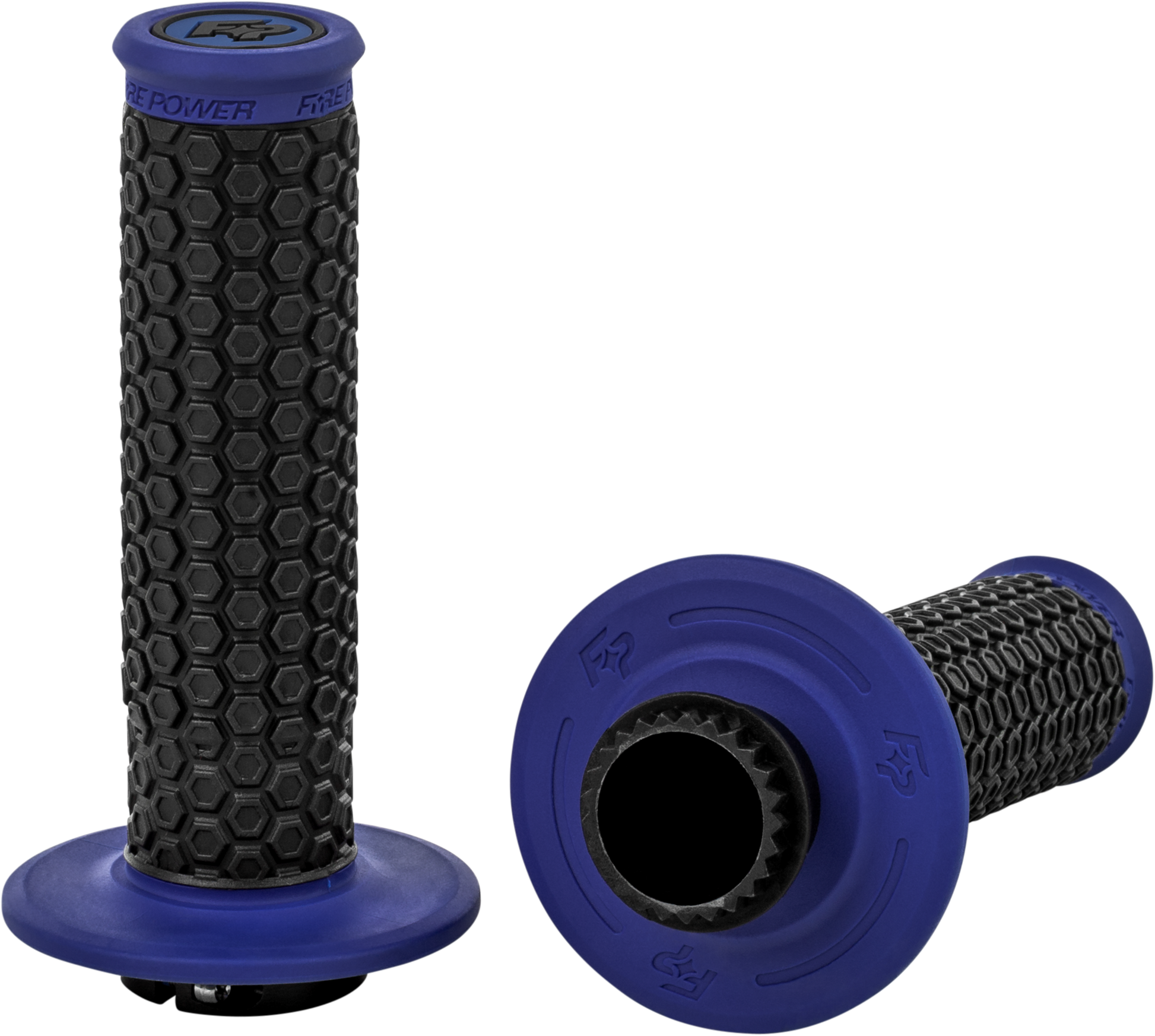 Fire Power Pilot MX Lock - On Grips Blue - Easy Install & Secure Fit - Kelly Motorsports