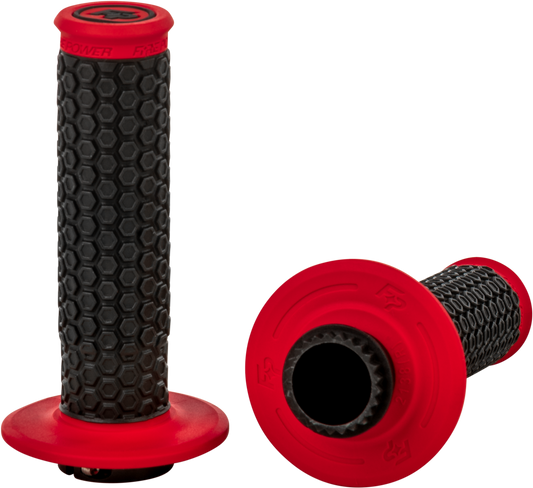 FIRE POWER Pilot MX Lock - On Grips - Red - Kelly Motorsports