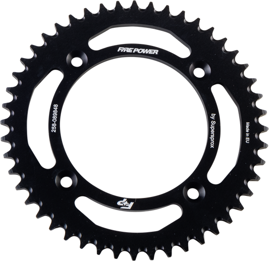 FIRE POWER Rear Aluminum Sprocket 48T for Gas - Gas MC 85 (Part Number FPA - 898 - 48 - BLK) - Kelly Motorsports