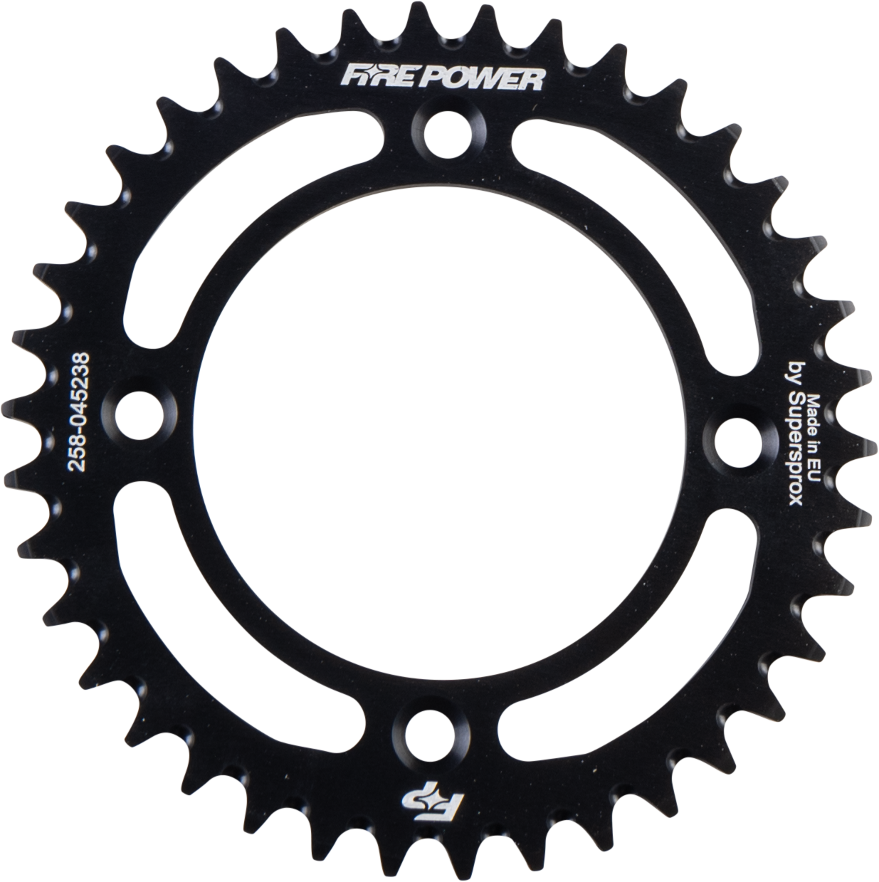 FIRE POWER Rear Sprocket Aluminum 38T Black for Gas - Gas MC 50 (2021 - 2024) - Kelly Motorsports