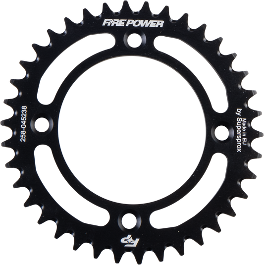 FIRE POWER Rear Sprocket Aluminum 38T Black for Gas - Gas MC 50 (2021 - 2024) - Kelly Motorsports