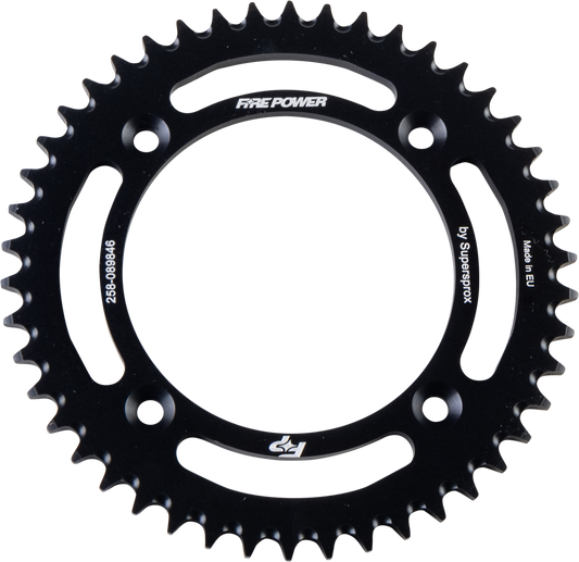 FIRE POWER Rear Sprocket Aluminum 46T for Gas - Gas MC 85 - Model FPA - 898 - 46 - BLK - Kelly Motorsports