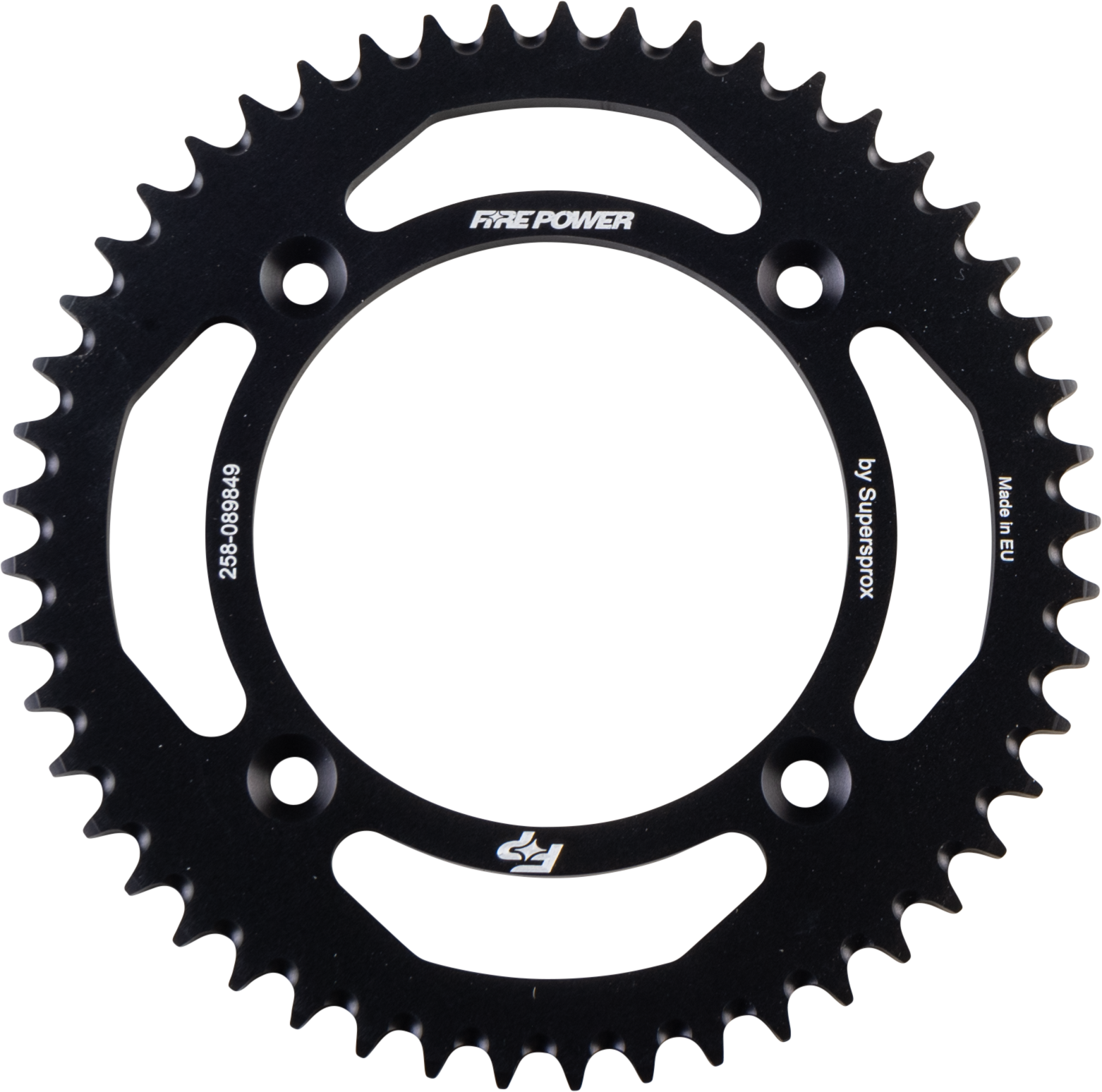FIRE POWER Rear Sprocket Aluminum 49T Black for Gas - Gas MC 85 Models - Kelly Motorsports