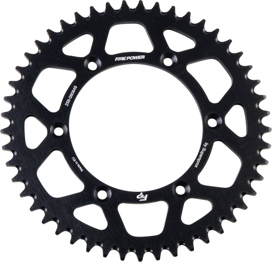 FIRE POWER Rear Sprocket Aluminum 49T for Kawasaki KLX400R (Part No. FPA - 808 - 49 - BLK) - Kelly Motorsports