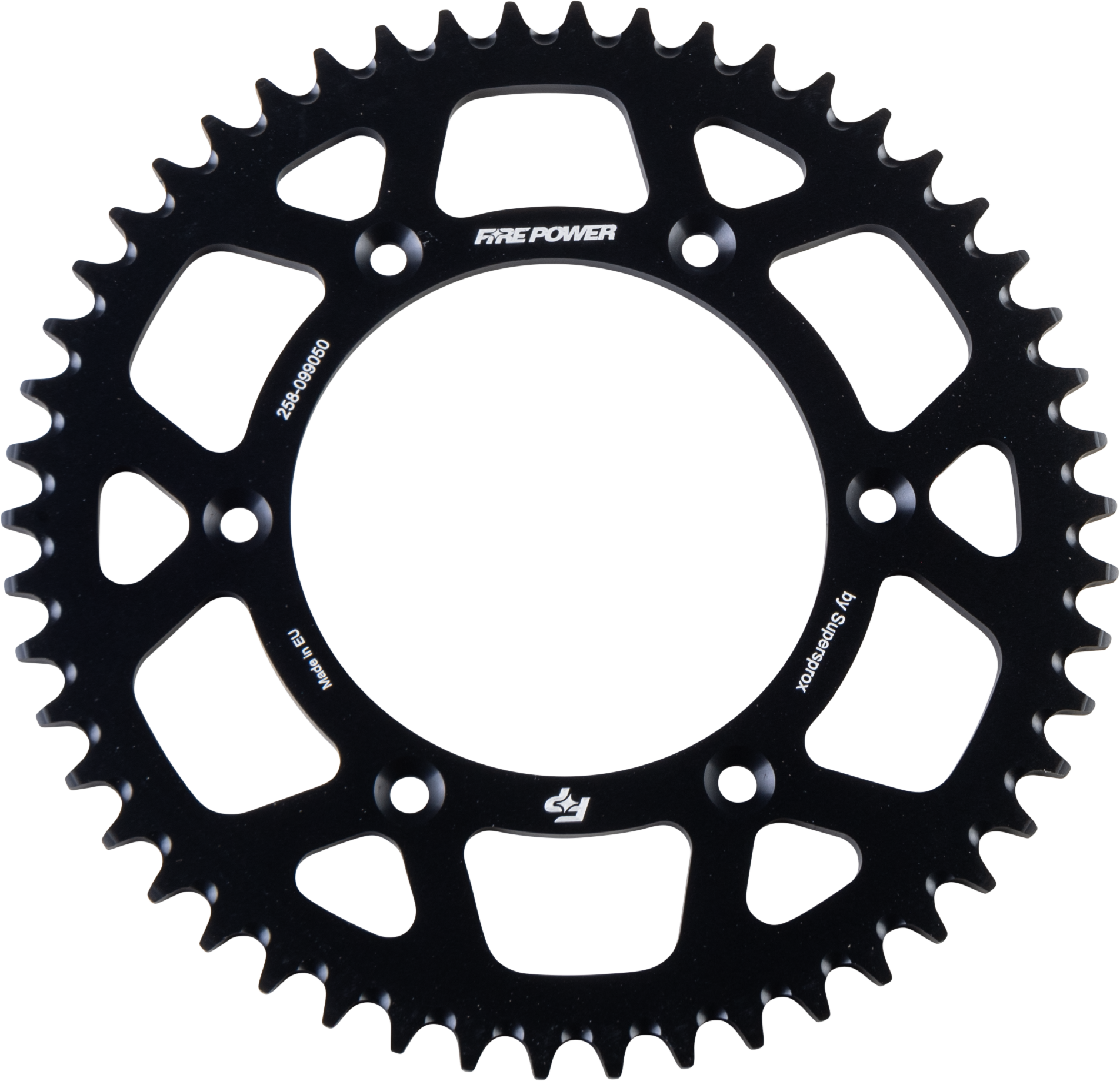 FIRE POWER Rear Sprocket Aluminum 50T Black for Gas - Gas Models - Kelly Motorsports