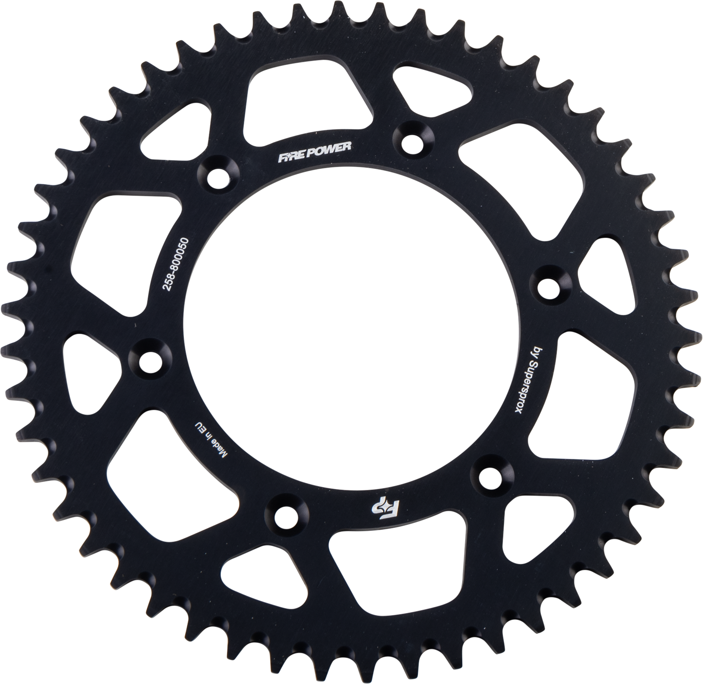 Fire Power Rear Sprocket Aluminum 50T for Beta Motorcycles - Part FPA - 8000 - 50 - BLK - Kelly Motorsports