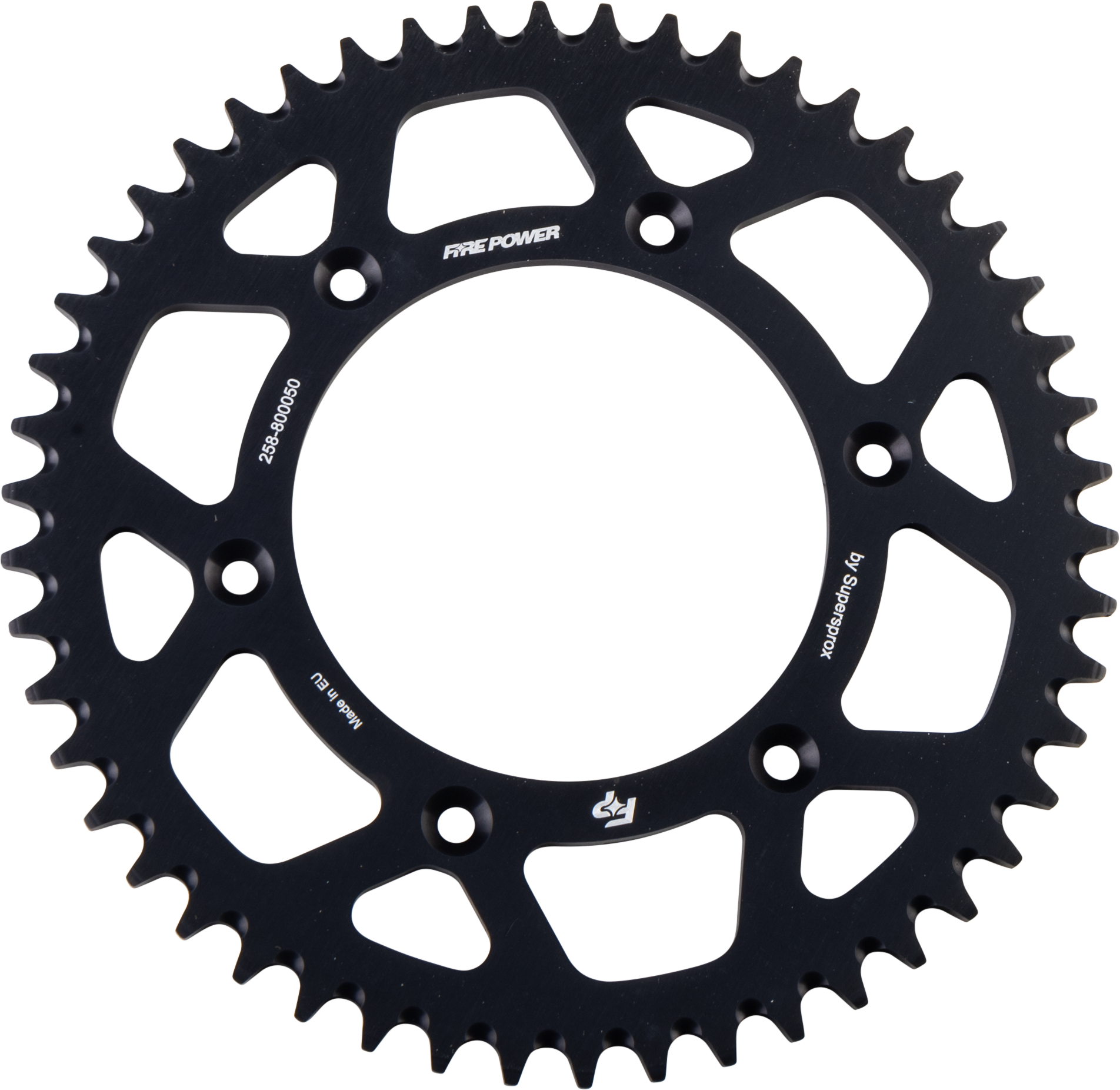 Fire Power Rear Sprocket Aluminum 50T for Beta Motorcycles - Part FPA - 8000 - 50 - BLK - Kelly Motorsports