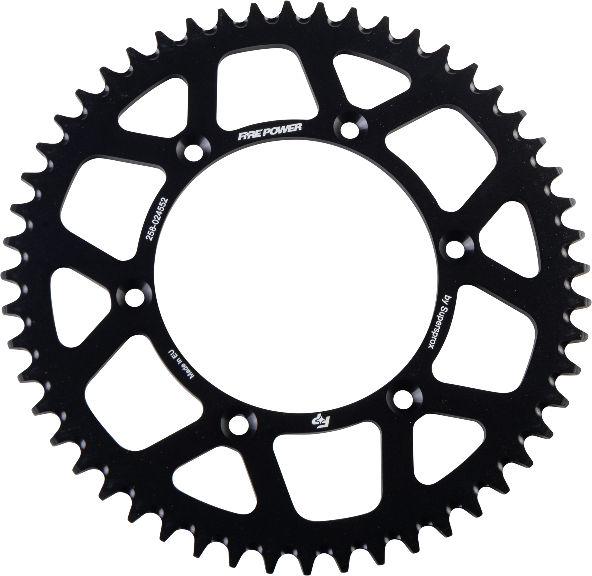 FIRE POWER Rear Sprocket Aluminum 52T Black for Enhanced Performance - Kelly Motorsports