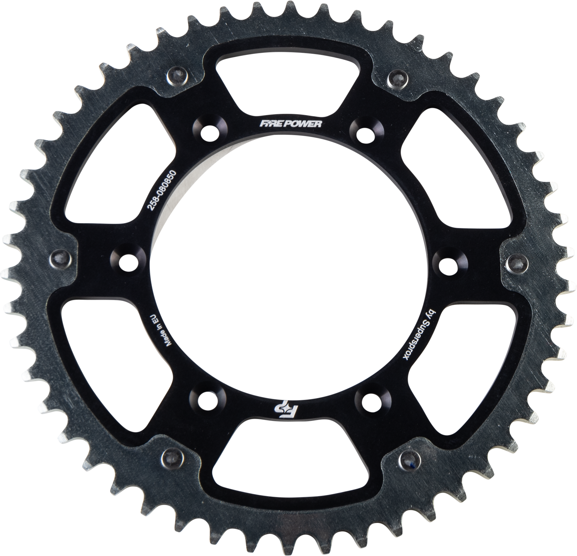 FIRE POWER Rear Sprocket Hybrid 50T Black/Silver for 2003 Kawasaki KLX400R - Kelly Motorsports