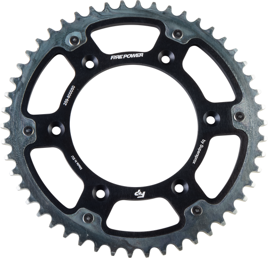 FIRE POWER Rear Sprocket Hybrid 50T Black/Silver for Beta Motorcycle Models FPH - 8000 - 50 - BLK - Kelly Motorsports