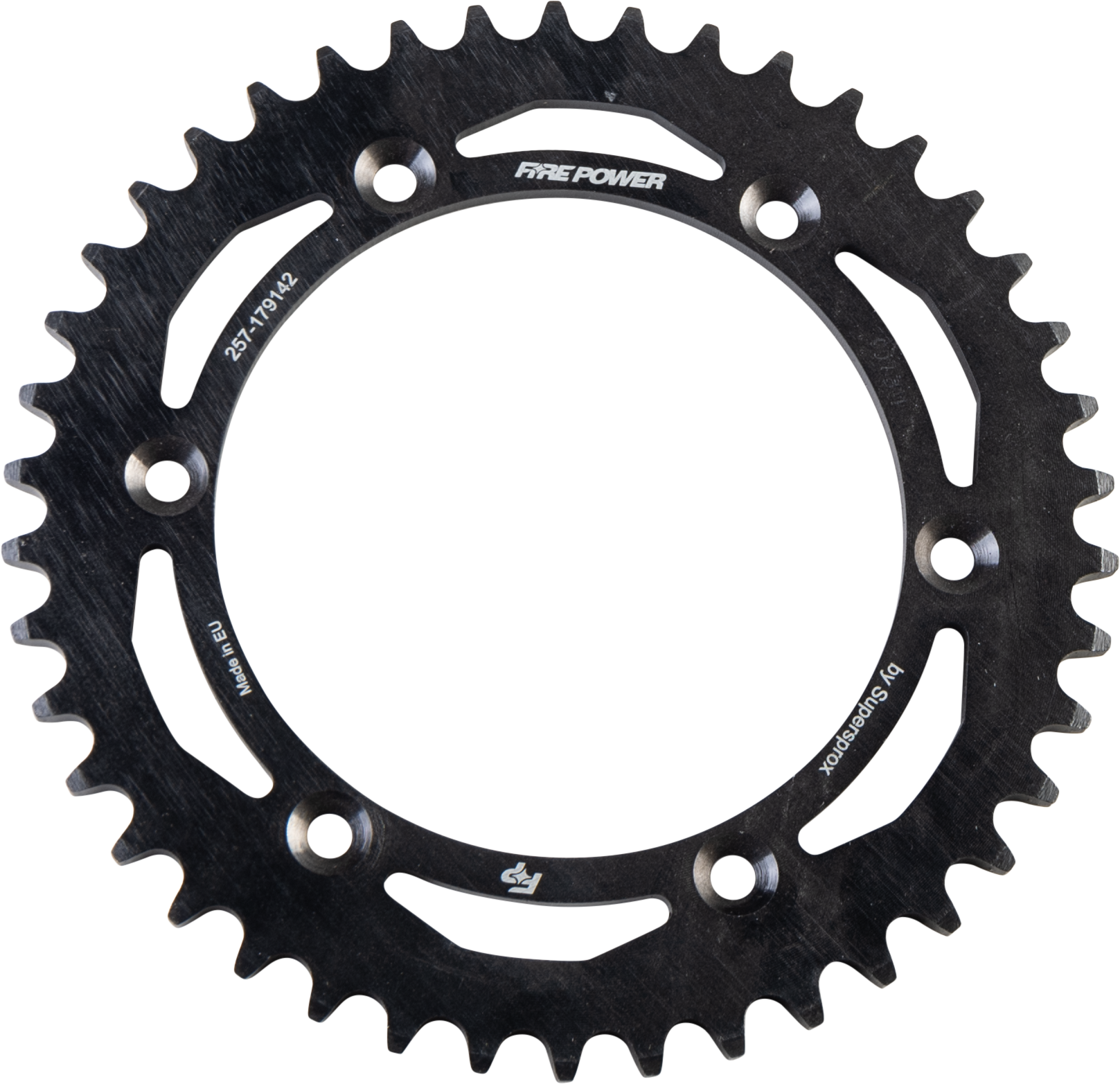 FIRE POWER Rear Sprocket Steel 42 Tooth Black - Durable Off - Road Performance Part - Kelly Motorsports