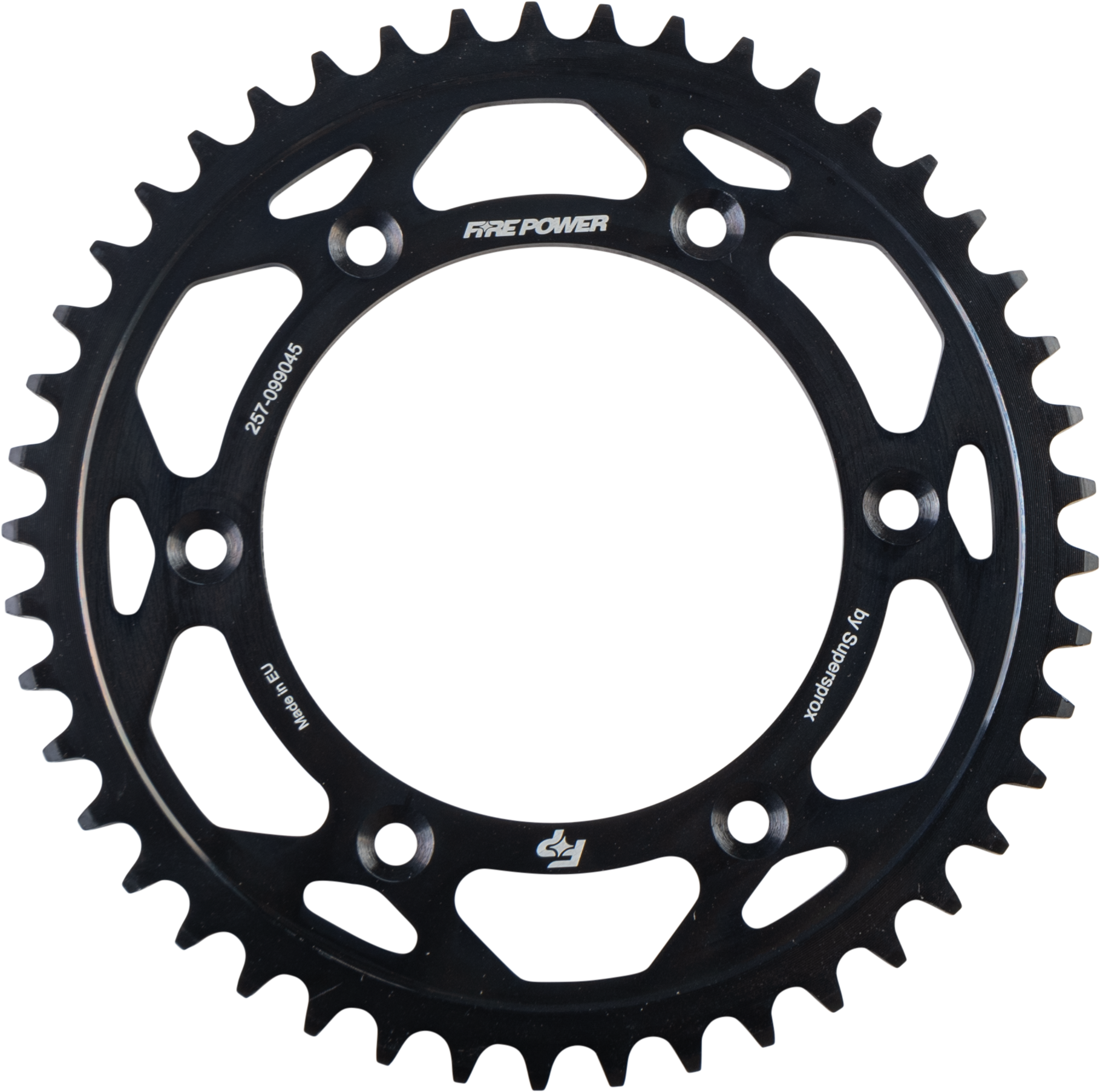 FIRE POWER Rear Sprocket Steel 45T Black for Gas - Gas 2021 - 2022 Models - Kelly Motorsports