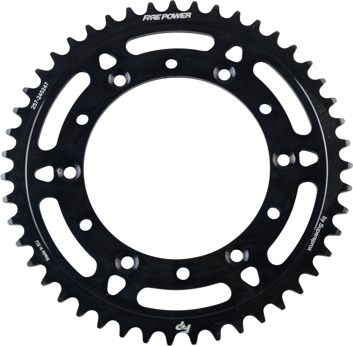 FIRE POWER Rear Sprocket Steel 47T Black - Durable Off - Road Motorcycle Part - Kelly Motorsports