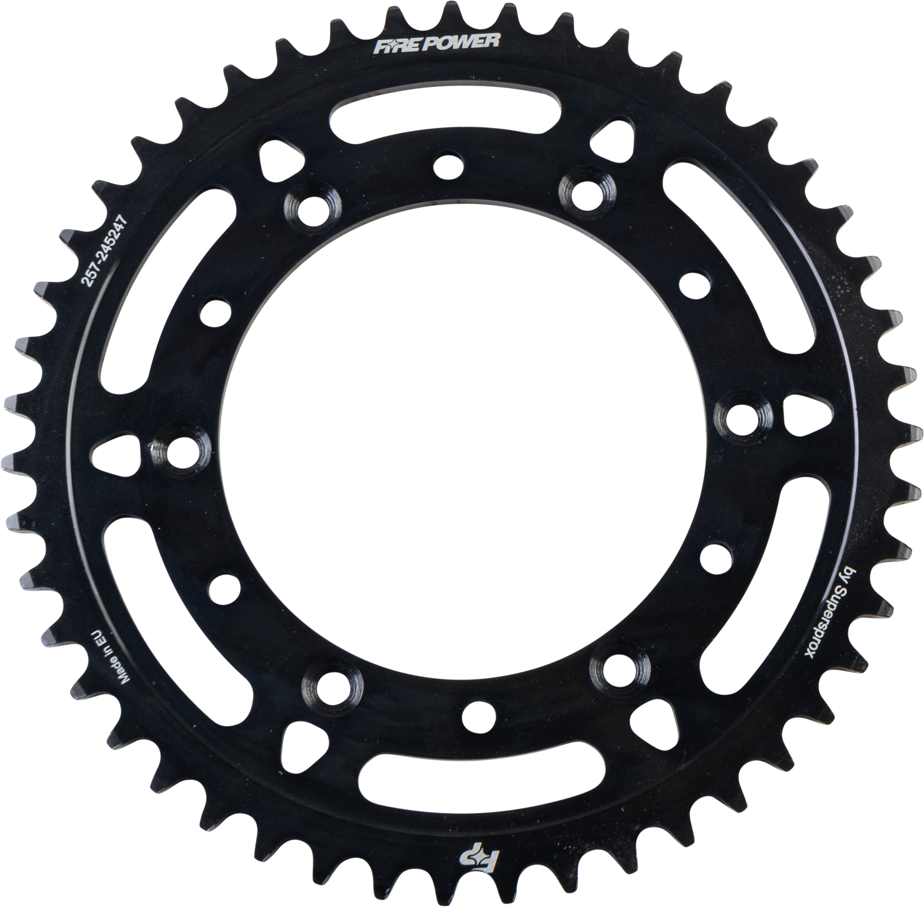 FIRE POWER Rear Sprocket Steel 47T Black - Durable Off - Road Motorcycle Part - Kelly Motorsports