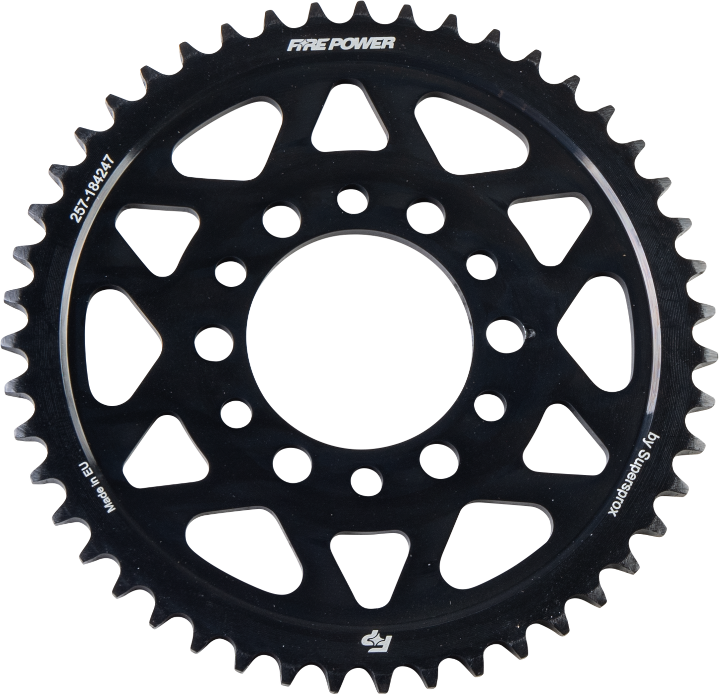FIRE POWER Rear Sprocket Steel 47T Black - Durable Off - Road Performance - Kelly Motorsports