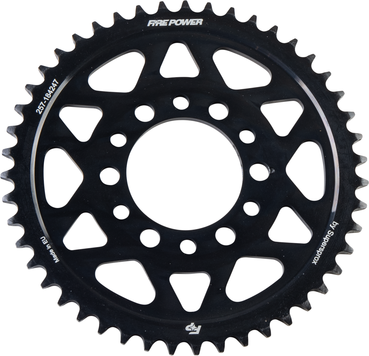 FIRE POWER Rear Sprocket Steel 47T Black - Durable Off - Road Performance - Kelly Motorsports