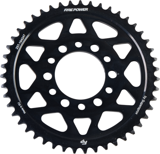 FIRE POWER Rear Sprocket Steel 47T Black - Durable Off - Road Performance - Kelly Motorsports