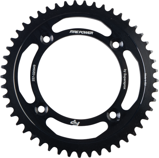 FIRE POWER Rear Sprocket Steel 49 - tooth for Honda CR80RB and CRF150R – Durable Anti - Corrosion Black Finish - Kelly Motorsports