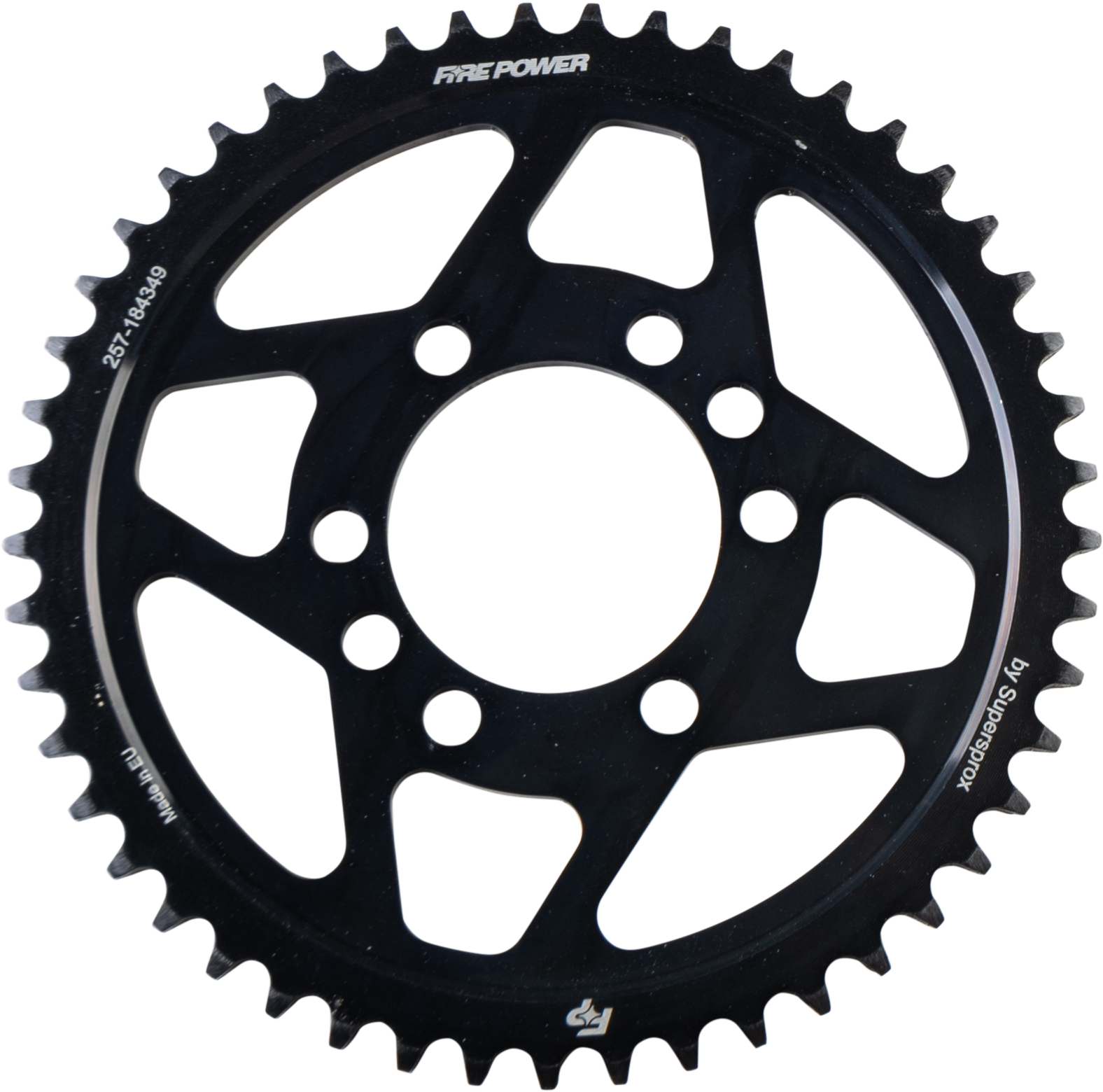 FIRE POWER Rear Sprocket Steel 49T Black - Durable Off - Road Gear - Kelly Motorsports
