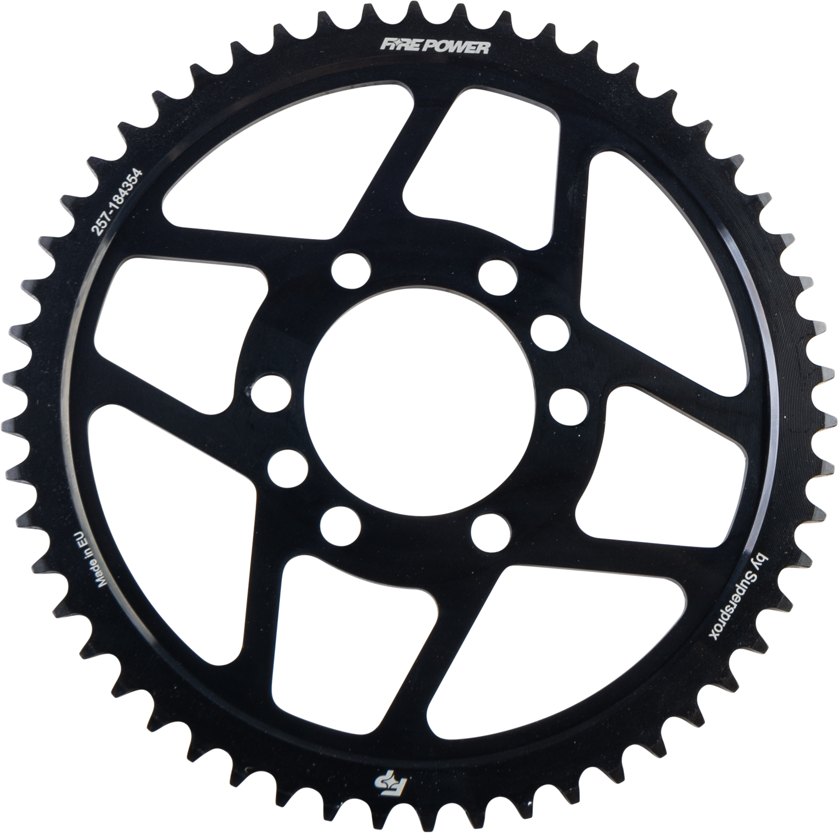 FIRE POWER Rear Sprocket Steel 54T Black - Durable Off - Road Motorcycle Part - Kelly Motorsports