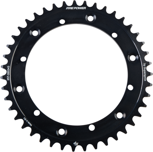 Fire Power Rear Steel Sprocket 43T for Yamaha YFS200 Blaster (Part Number FPS - 853 - 43 - BLK) - Kelly Motorsports