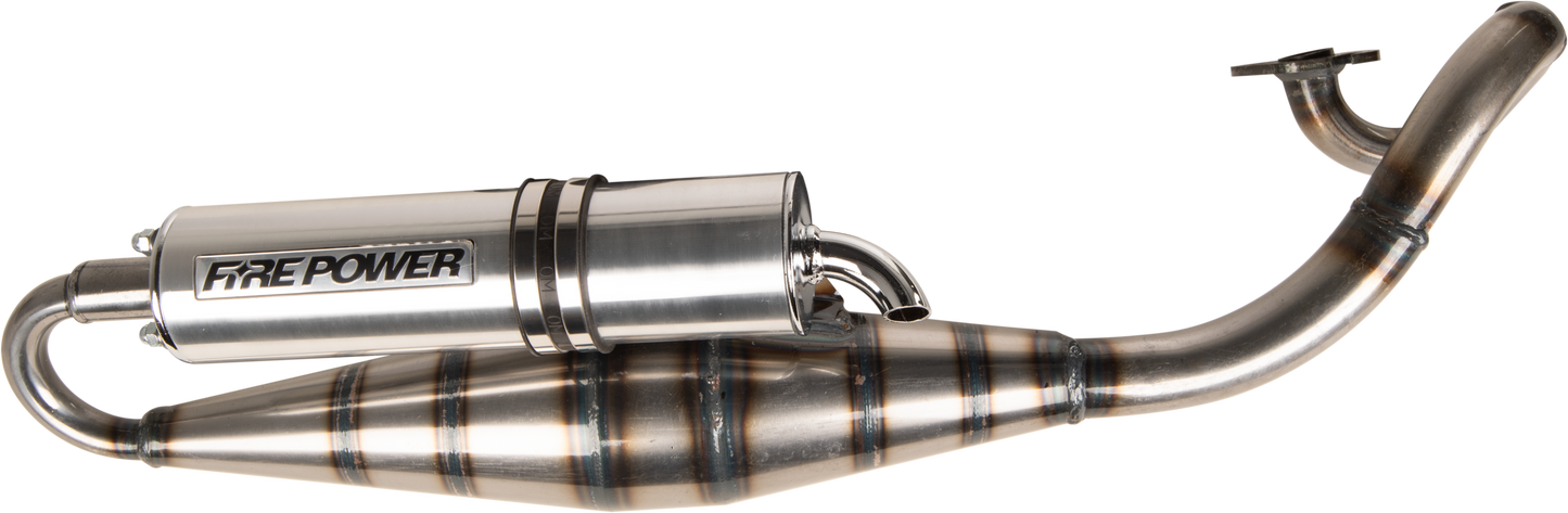 Fire Power Scooter Exhaust System Stainless for Yamaha YW50 Zuma (Part 0923003A) - Kelly Motorsports