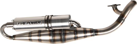 Fire Power Scooter Exhaust System Stainless for Yamaha YW50 Zuma (Part 0923003A) - Kelly Motorsports