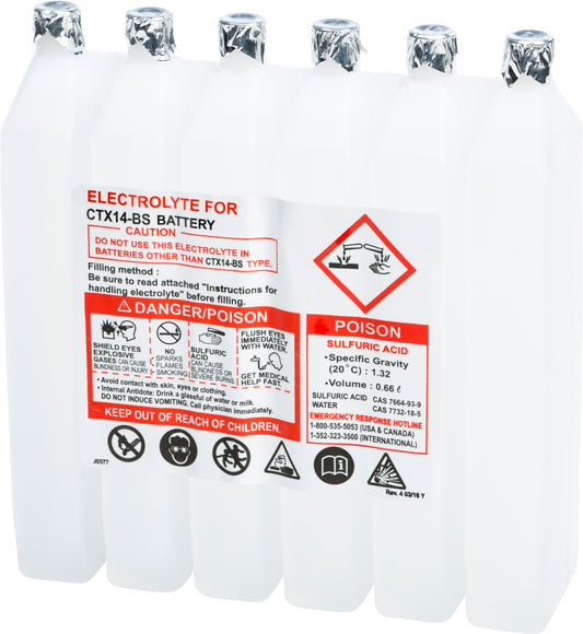 FIRE POWER Sealed Battery Electrolyte Pack 660cc for Fire Power Maintenance - Free Batteries - Kelly Motorsports